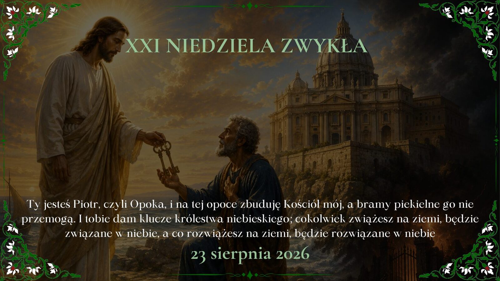 OGŁOSZENIA DUSZPASTERSKIE - XXI NIEDZIELA ZWYKŁA