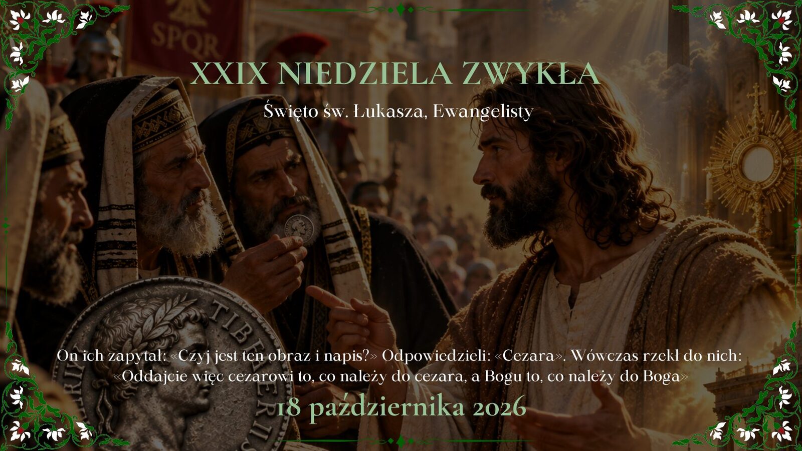 OGŁOSZENIA DUSZPASTERSKIE - XXIX NIEDZIELA ZWYKŁA