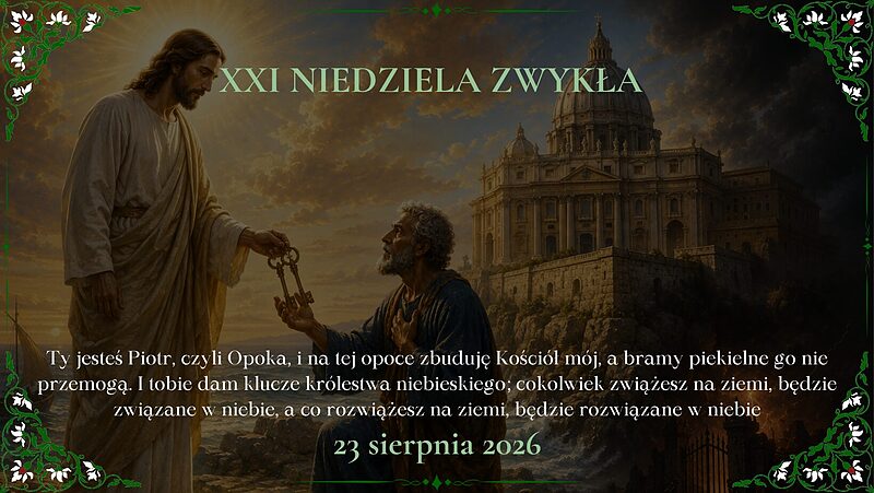 OGŁOSZENIA DUSZPASTERSKIE - XXI NIEDZIELA ZWYKŁA