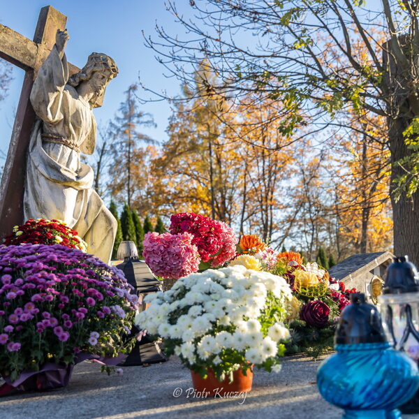 Msza Święta na cmentarzu parafialnym - uroczystość Wszystkich Świętych