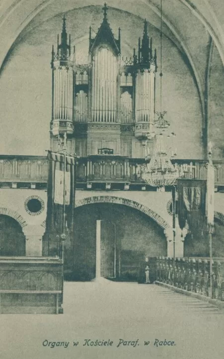 Instrument wybudowany przez firmę Gebrüder Rieger Jägerndorf w 1908 roku